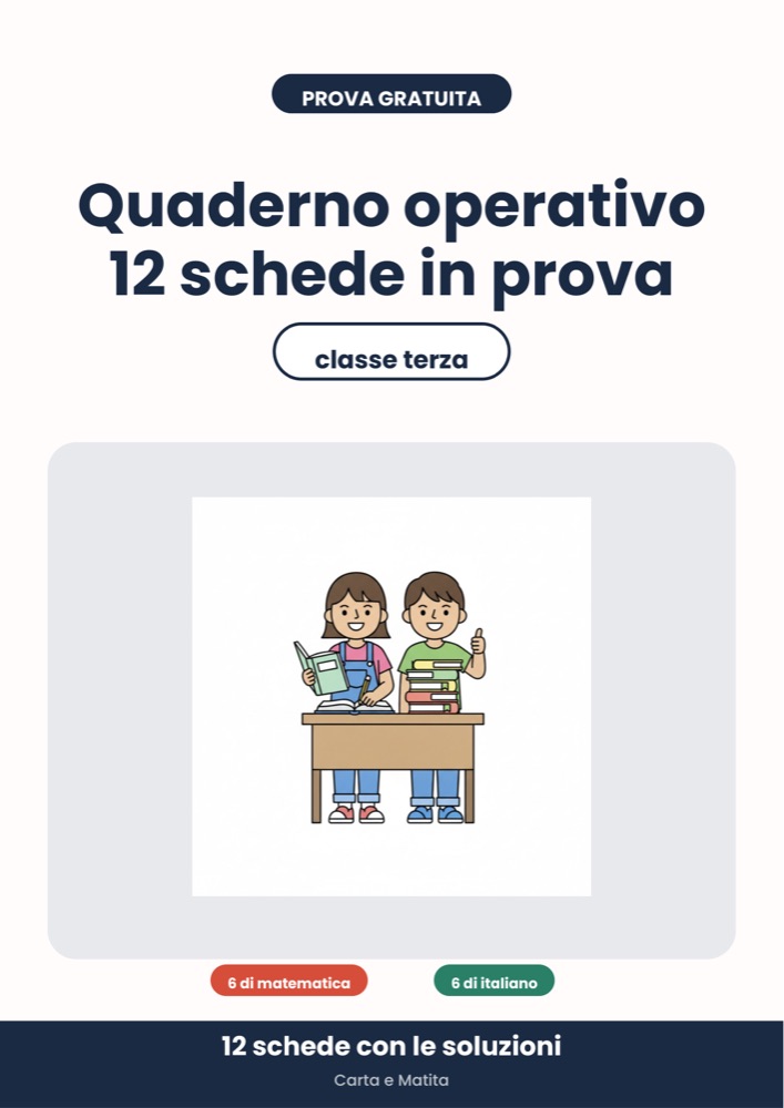 12 schede in prova · classe 3ª