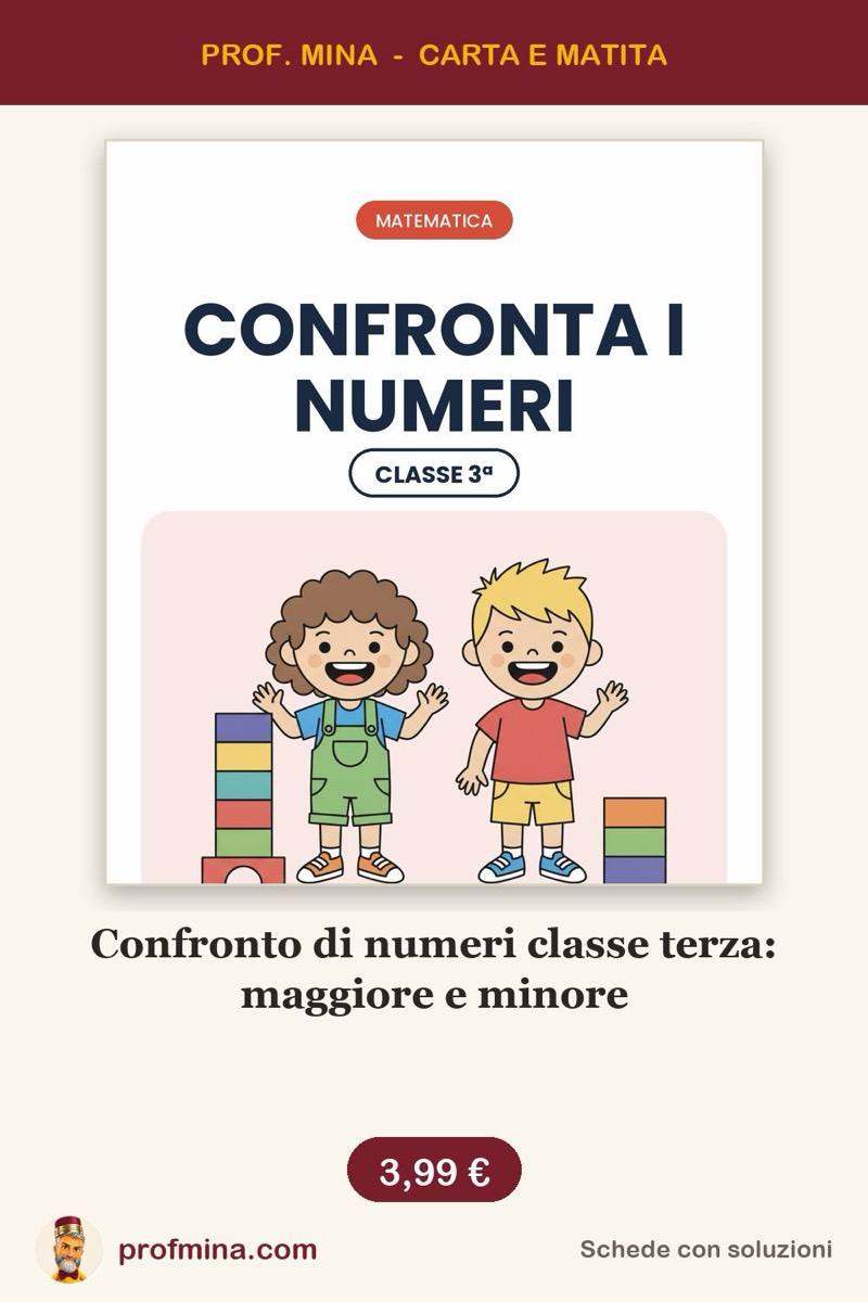 Confronto di numeri classe terza: maggiore e minore