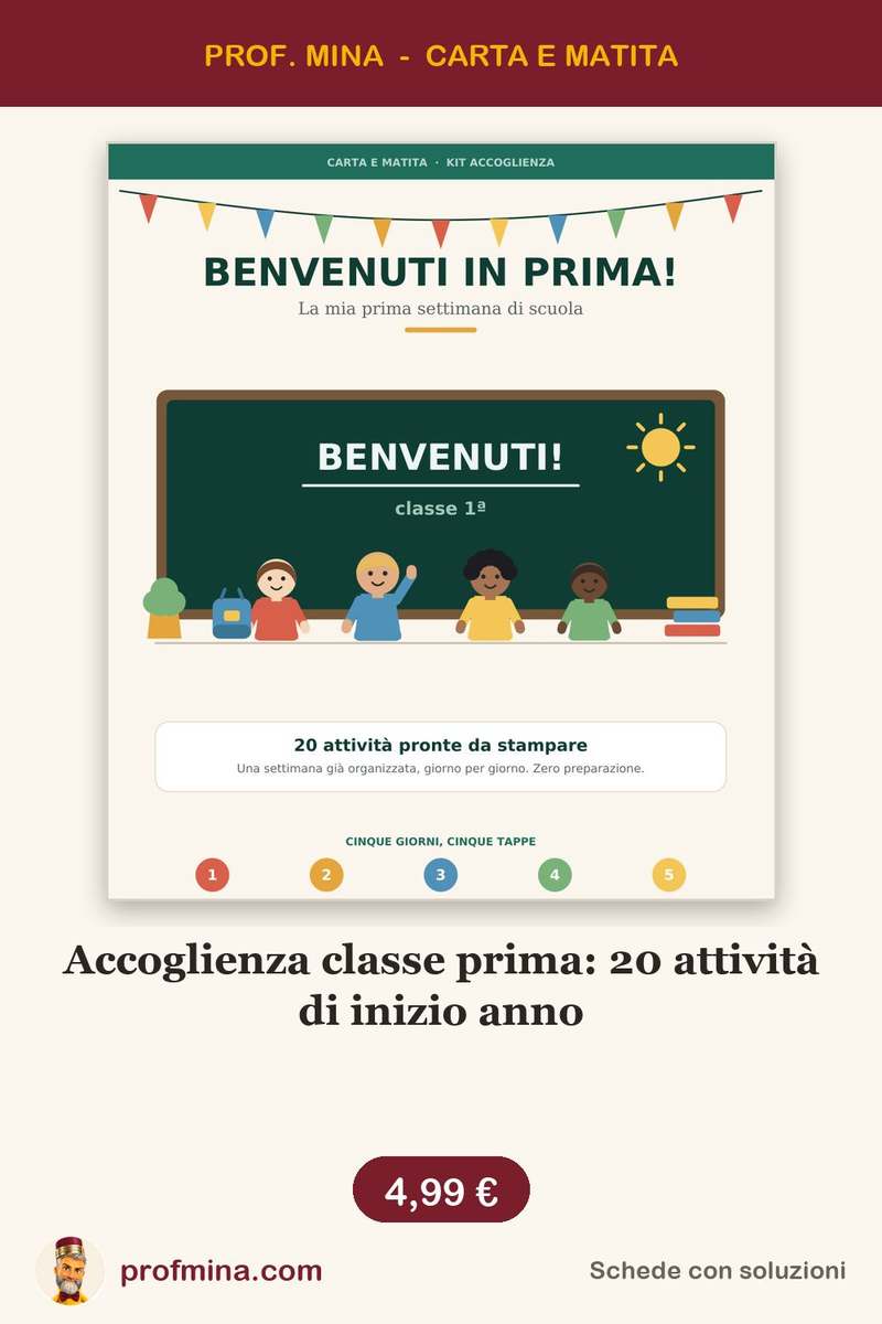 Accoglienza classe prima: 20 attività di inizio anno