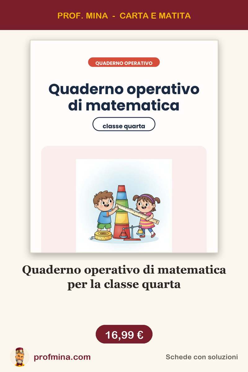 Quaderno operativo di matematica per la classe quarta