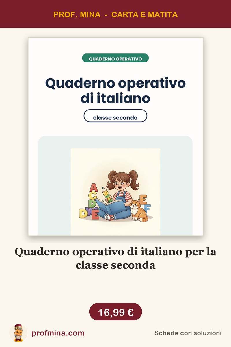 Quaderno operativo di italiano per la classe seconda