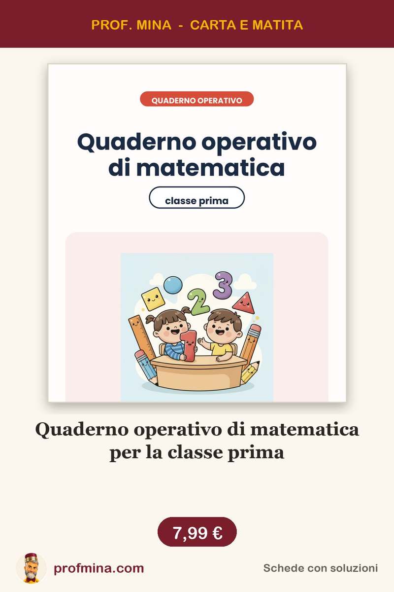 Quaderno operativo di matematica per la classe prima
