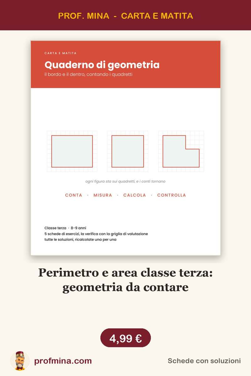 Perimetro e area classe terza: geometria da contare